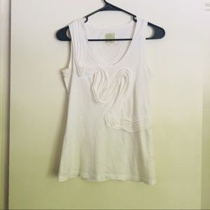 Anthropologie little yellow button top size S